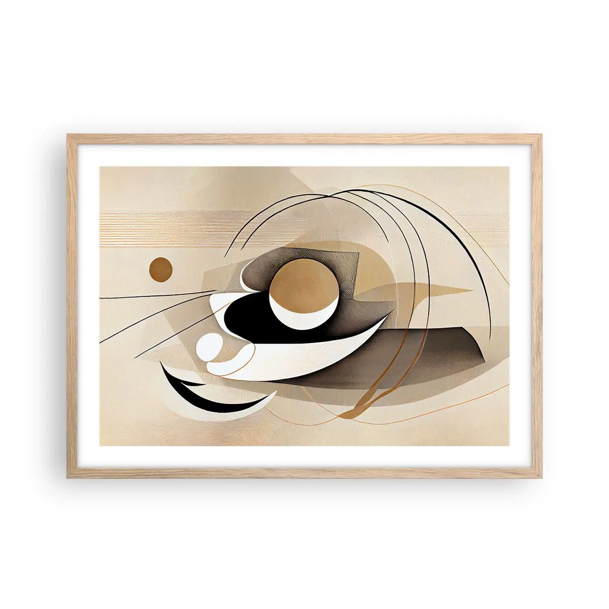 Plakat w ramie jasny dąb - Kompozycja: istota rzeczy - 70x50 cm
