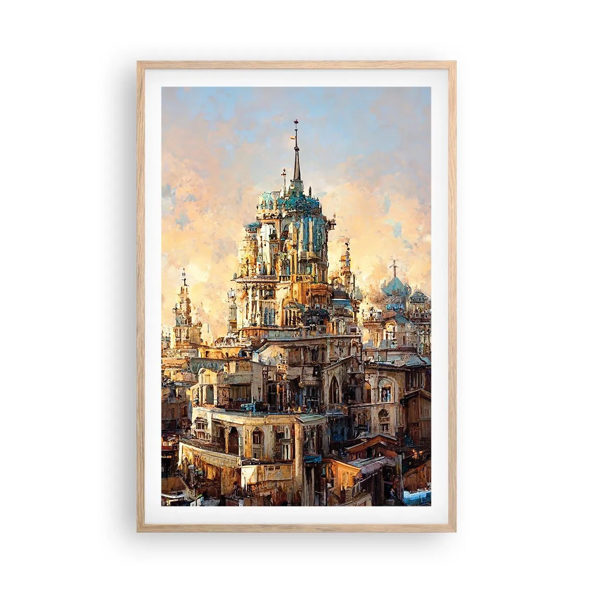 Plakat w ramie jasny dąb - Miasto miast - 61x91 cm