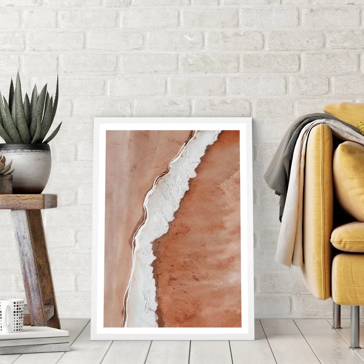 Plakat w białej ramie - W kolorach ziemi - 50x70 cm