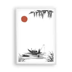 Plakat w białej ramie - Azjatyckie popołudnie - 70x100 cm