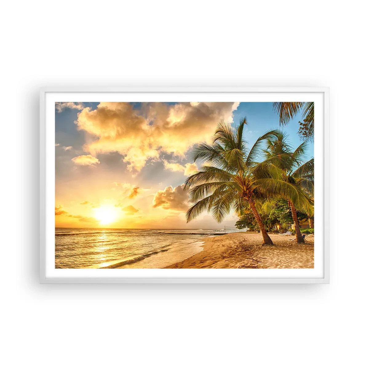 Plakat w białej ramie - Wieczne lato, zawsze wakacje - 91x61 cm