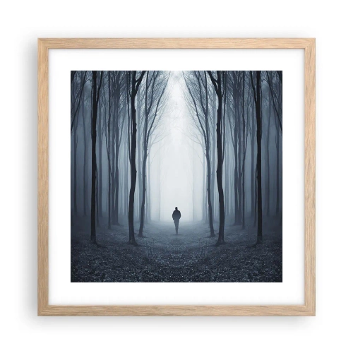 Plakat w ramie jasny dąb - I wszystko proste i jasne - 40x40 cm
