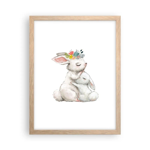 Plakat w ramie jasny dąb - Nie ma jak u mamy - 30x40 cm