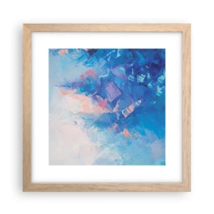 Plakat w ramie jasny dąb - Zimowa abstrakcja - 30x30 cm