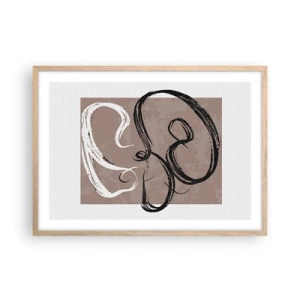 Plakat w ramie jasny dąb - Kompozycja – poszukiwanie pełni - 70x50 cm