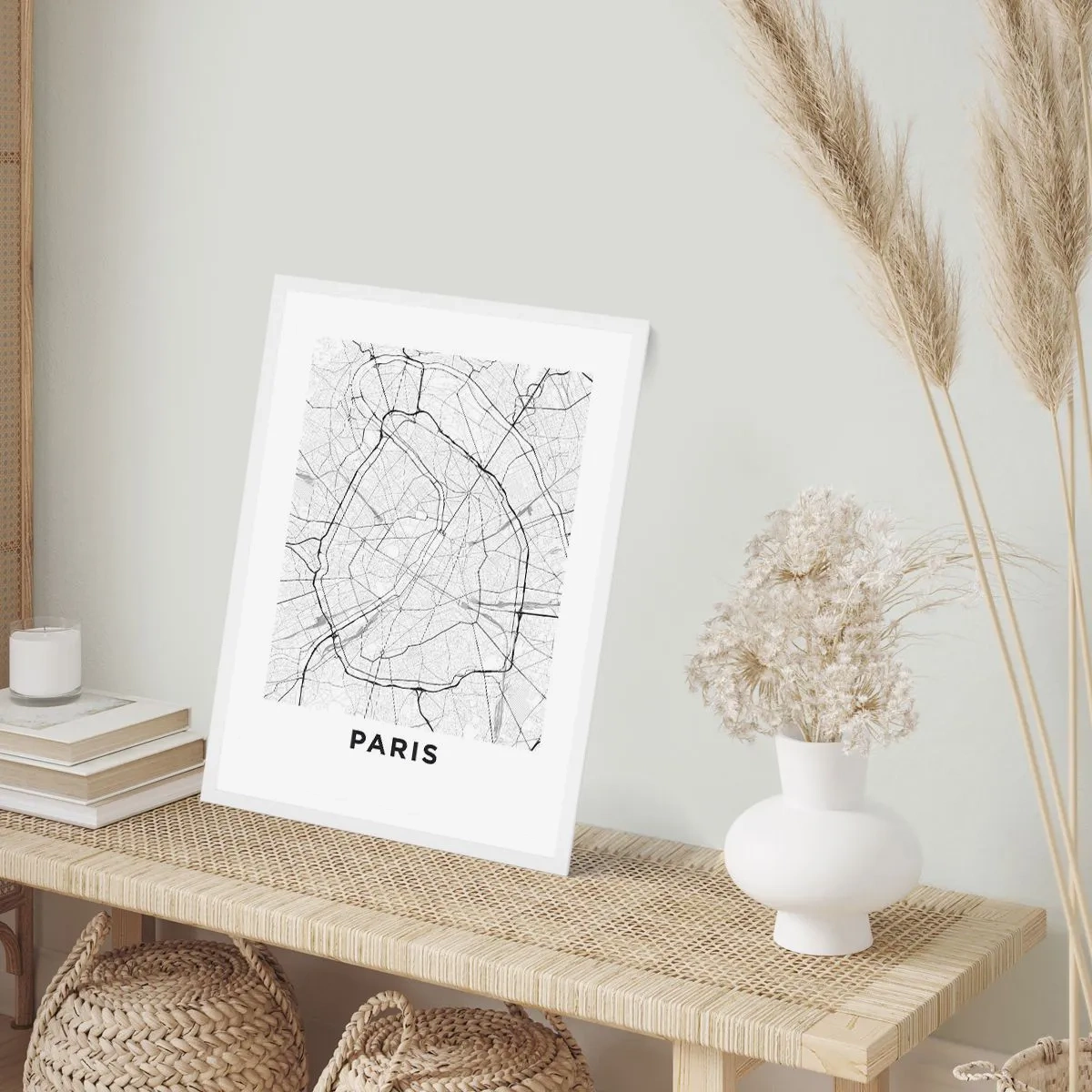 Plakat w białej ramie - Kwiat Paryża - 40x50 cm