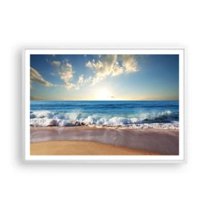 Plakat w białej ramie - Ruch i bezruch zarazem - 100x70 cm