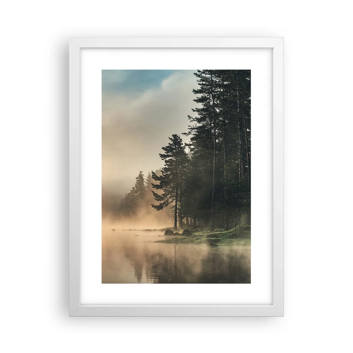 Plakat w białej ramie - Narodziny dnia - 30x40 cm