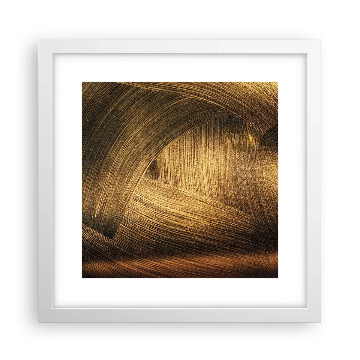 Plakat w białej ramie - W złotym labiryncie - 30x30 cm