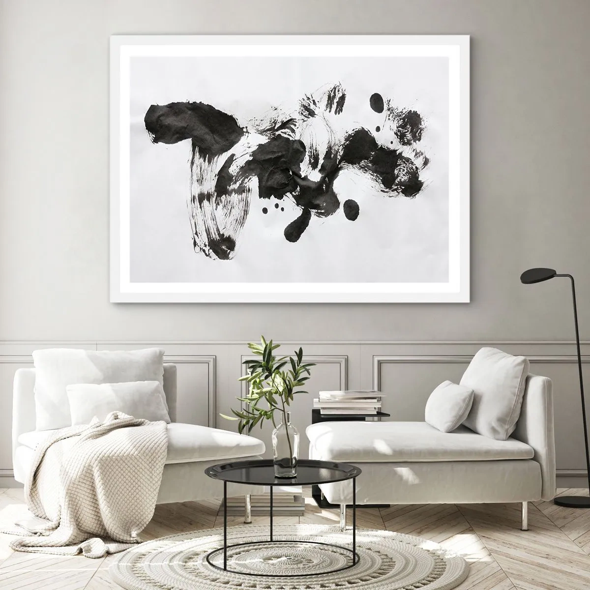 Plakat w białej ramie - W szaleństwie metoda? - 50x40 cm