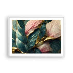 Plakat w białej ramie - Naturalna elegancja i styl - 70x50 cm