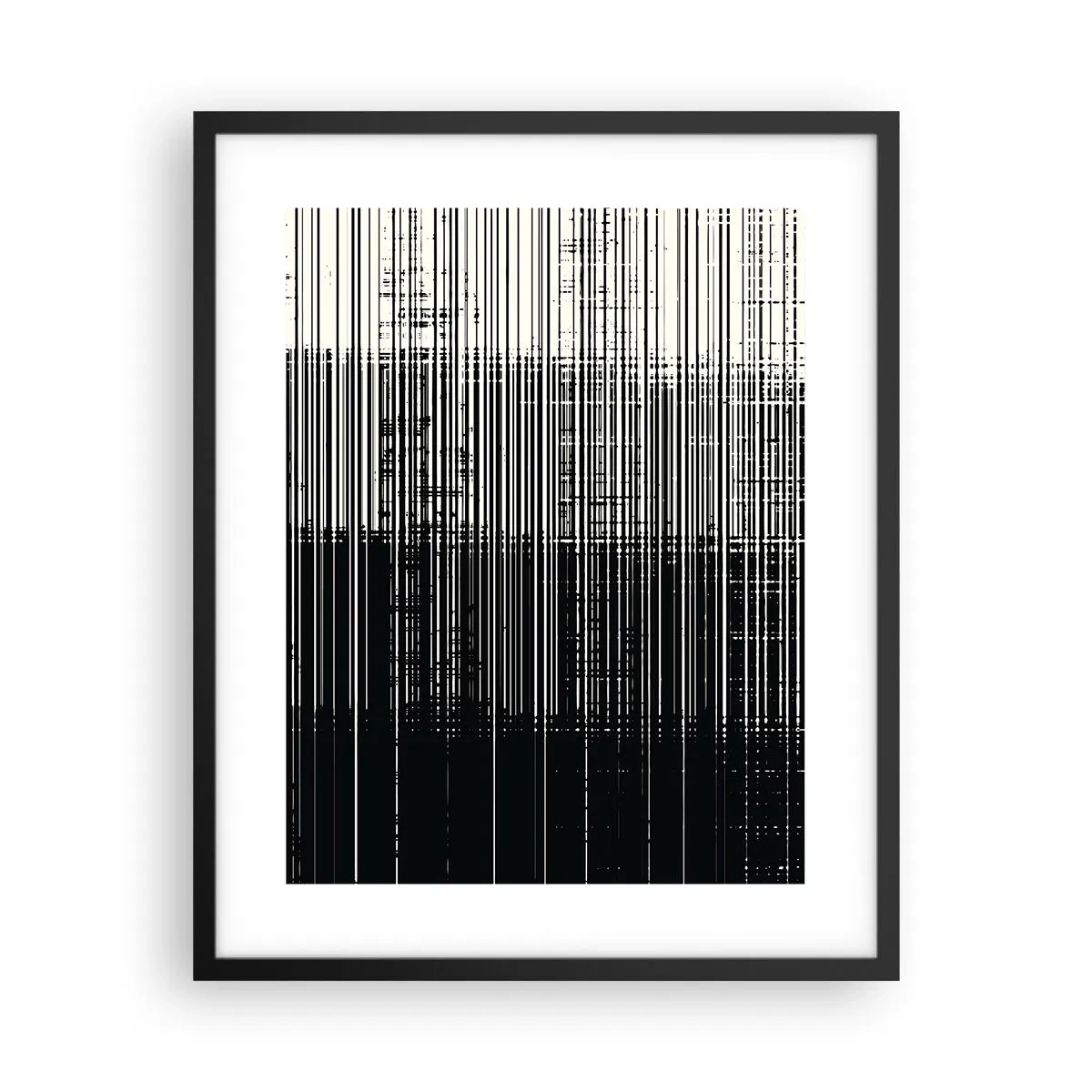 Plakat w czarnej ramie - Fale i drgania - 40x50 cm