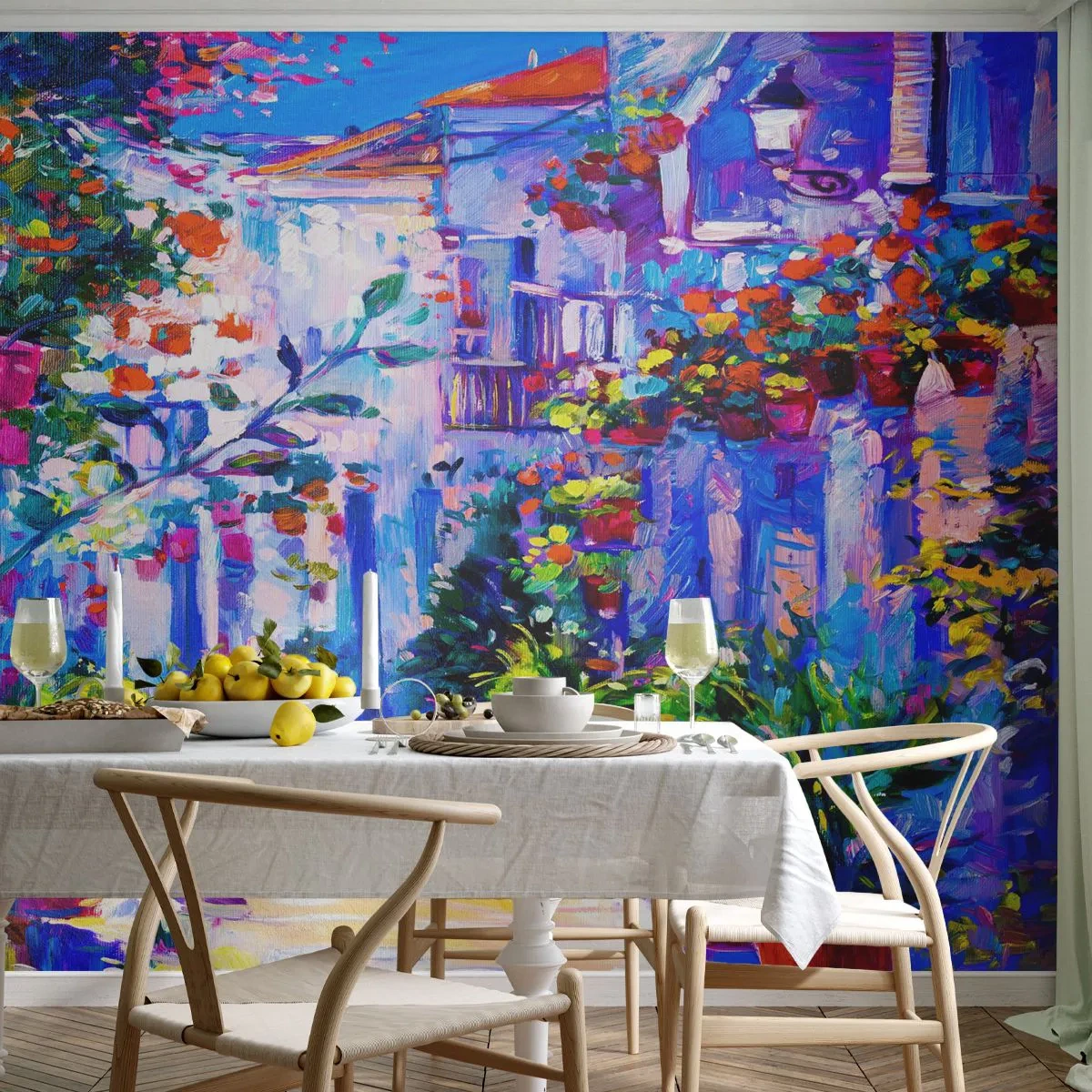 Fototapeta Samoprzylepna Deluxe Sticker - Impresja - włoska uliczka - Miasto, Architektura, Włochy - 250x175 cm