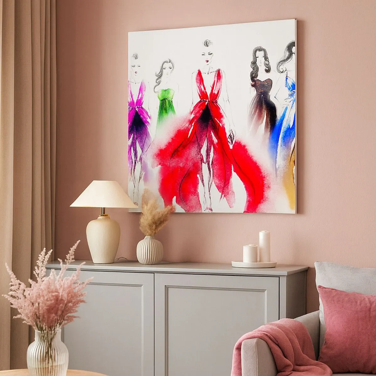 Obraz na płótnie - Nastroje na stroje - 30x30 cm