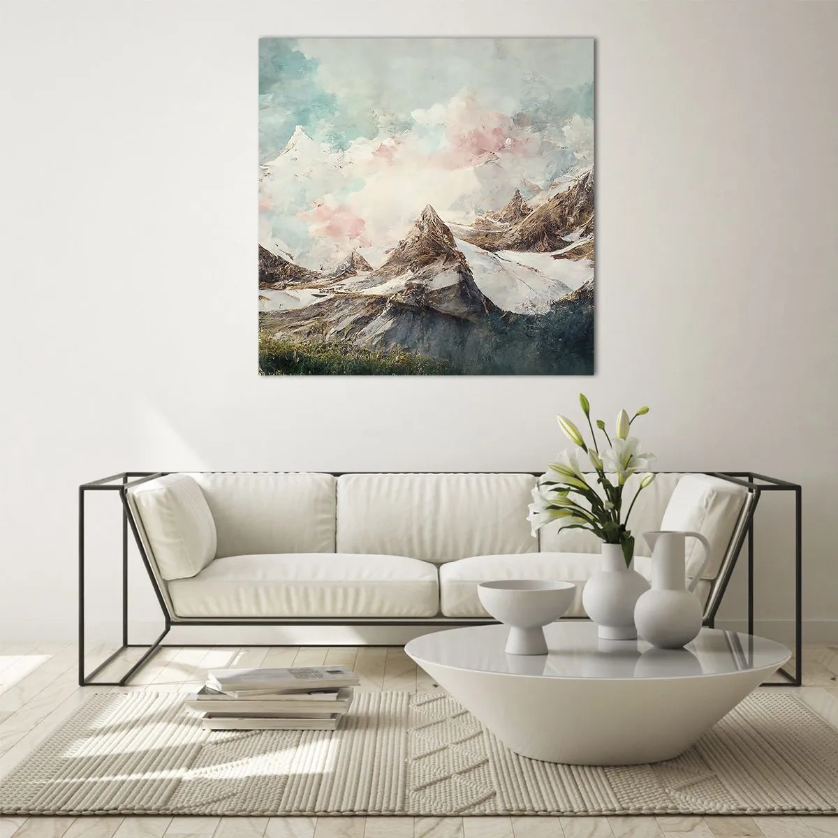 Obraz na szkle - Skalne ostrza - 60x60 cm