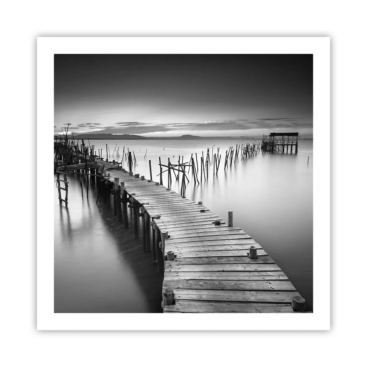 Plakat - Spokój zapomnianego brzegu - 60x60 cm