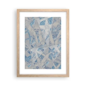 Plakat w ramie jasny dąb - W szaroniebieskim labiryncie - 30x40 cm
