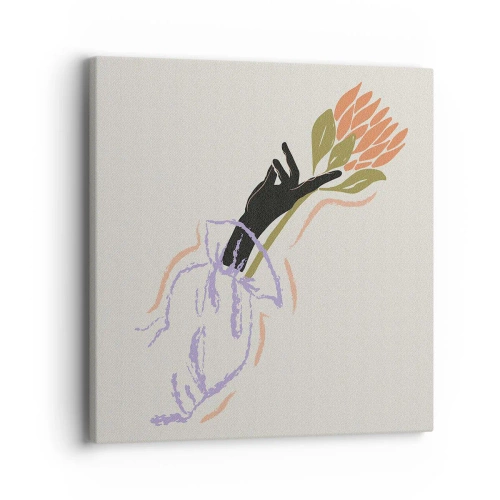 Obraz na płótnie - Siostrzany dotyk - 40x40 cm