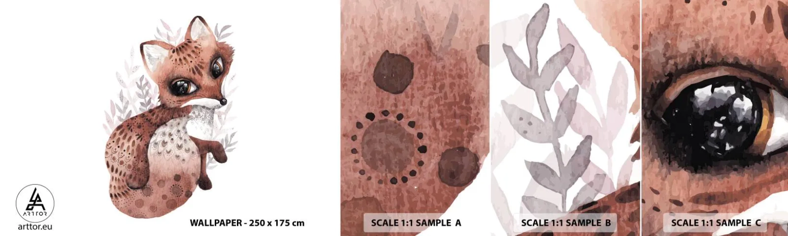 Fototapeta Próbka Standard Eco - Tylko pokochać - Dla Dzieci, Lis, Bajka - 100x30 cm