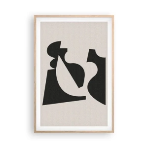 Plakat w ramie jasny dąb - Do samodzielnego składania - 61x91 cm