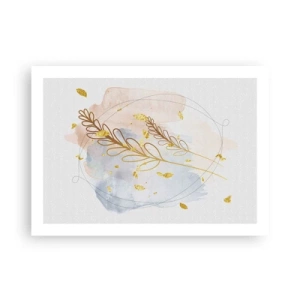 Plakat - Złoty podmuch - 70x50 cm