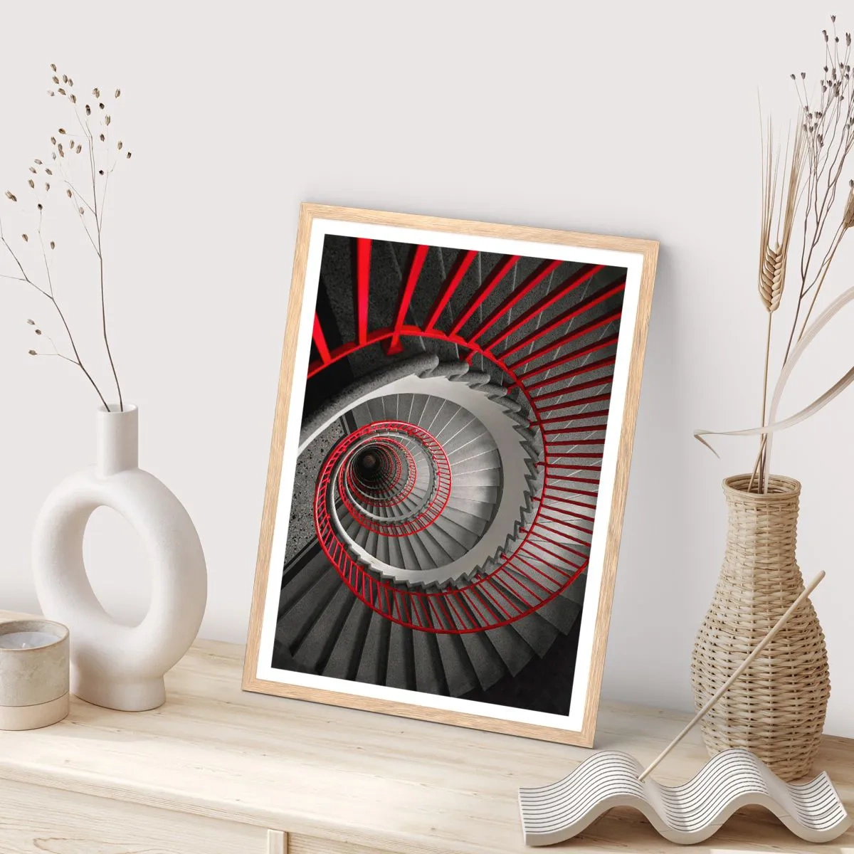 Plakat w ramie jasny dąb - Zabawy architektury - 30x40 cm