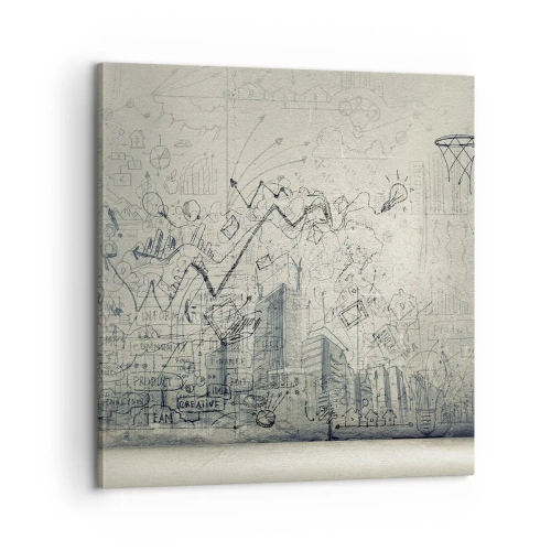 Obraz na płótnie - Moje wspaniałe miejskie życie - 60x60 cm