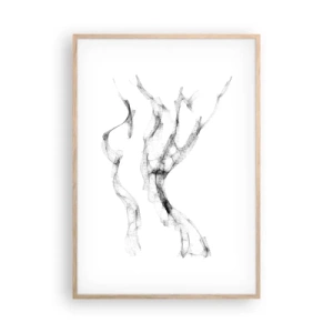 Plakat w ramie jasny dąb - Piękna i silna - 70x100 cm