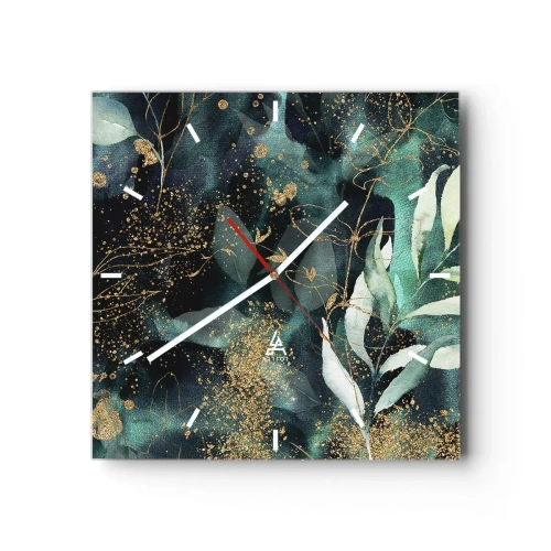 Zegar ścienny - Zaczarowany ogród - 40x40 cm