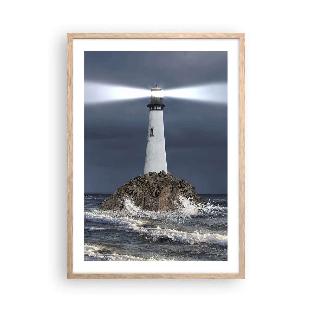 Plakat w ramie jasny dąb - Tu…tu…tutaj! - 50x70 cm