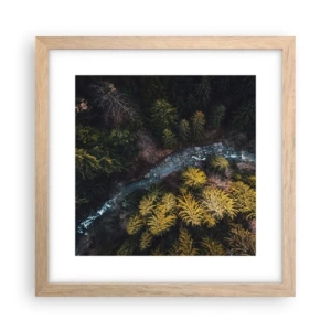 Plakat w ramie jasny dąb - Szybko, coraz szybciej - 30x30 cm