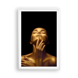 Plakat w białej ramie - Jak złoty jedwab - 61x91 cm