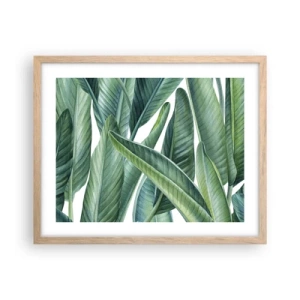 Plakat w ramie jasny dąb - Zieleń sama w sobie - 50x40 cm