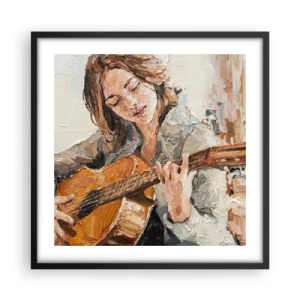 Plakat w czarnej ramie - Koncert na gitarę i dziewczęce serce - 50x50 cm