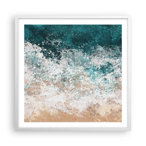 Plakat w białej ramie - Morskie opowieści - 60x60 cm
