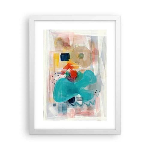 Plakat w białej ramie - Kolorowa gra - 30x40 cm