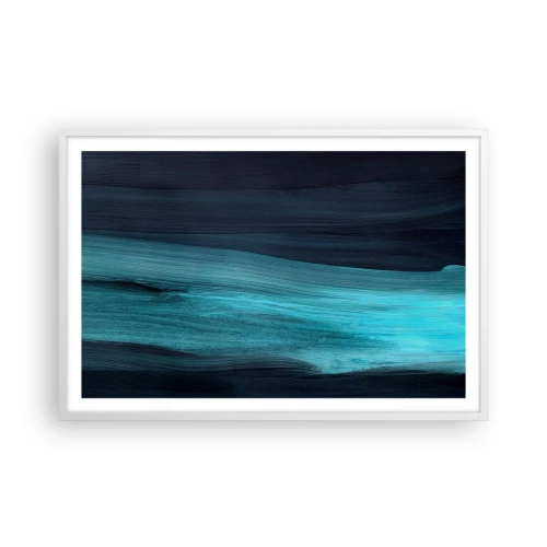 Plakat w białej ramie - Popłyń z nurtem - 91x61 cm