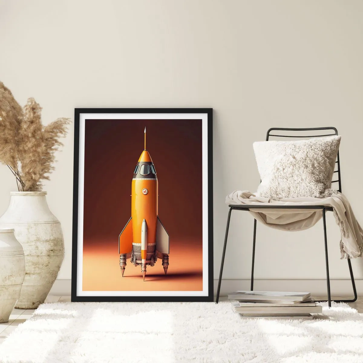 Plakat w czarnej ramie - Zaczyna się od marzenia - 70x100 cm