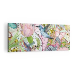 Obraz na płótnie - Wplątane w pnączach - 100x40 cm