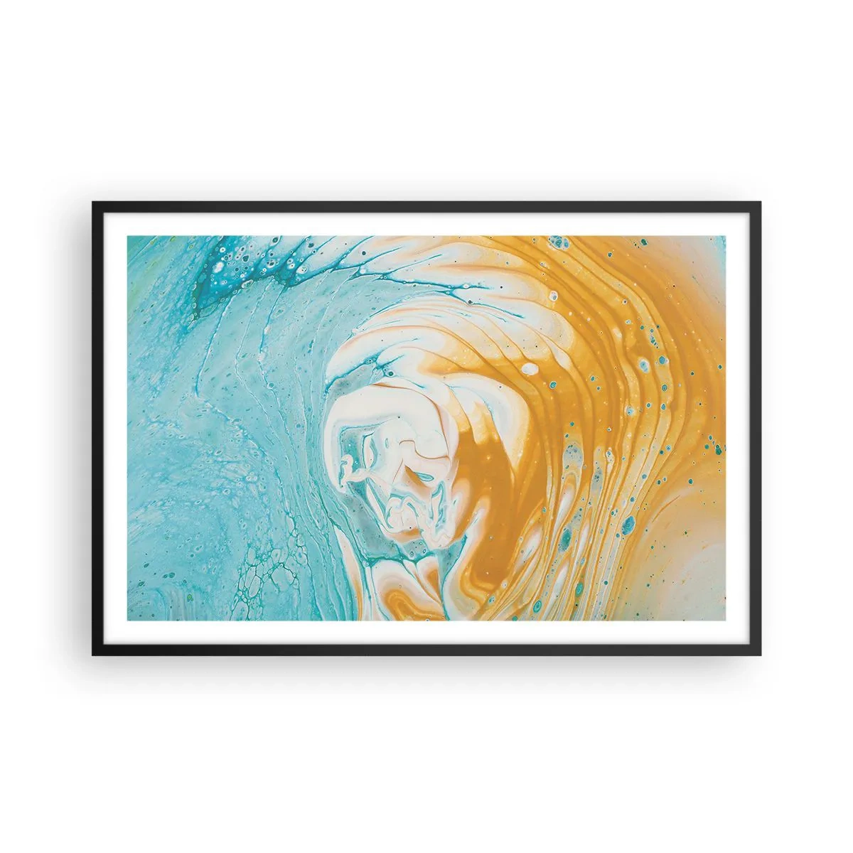 Plakat w czarnej ramie - Pastelowy wir - 91x61 cm