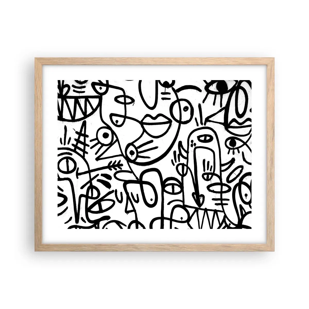 Plakat w ramie jasny dąb - Twarze i miraże - 50x40 cm