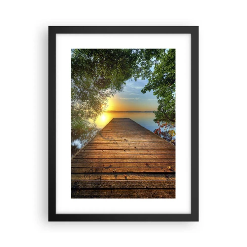 Plakat w czarnej ramie - Nie śpiesz się, usiądź - 30x40 cm