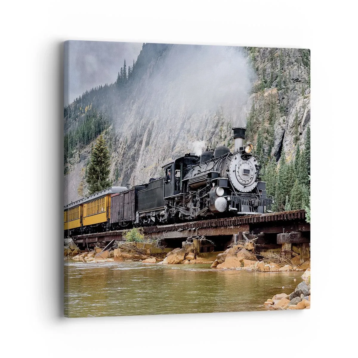 Obraz na płótnie - A dokąd to? Dokąd? - 40x40 cm