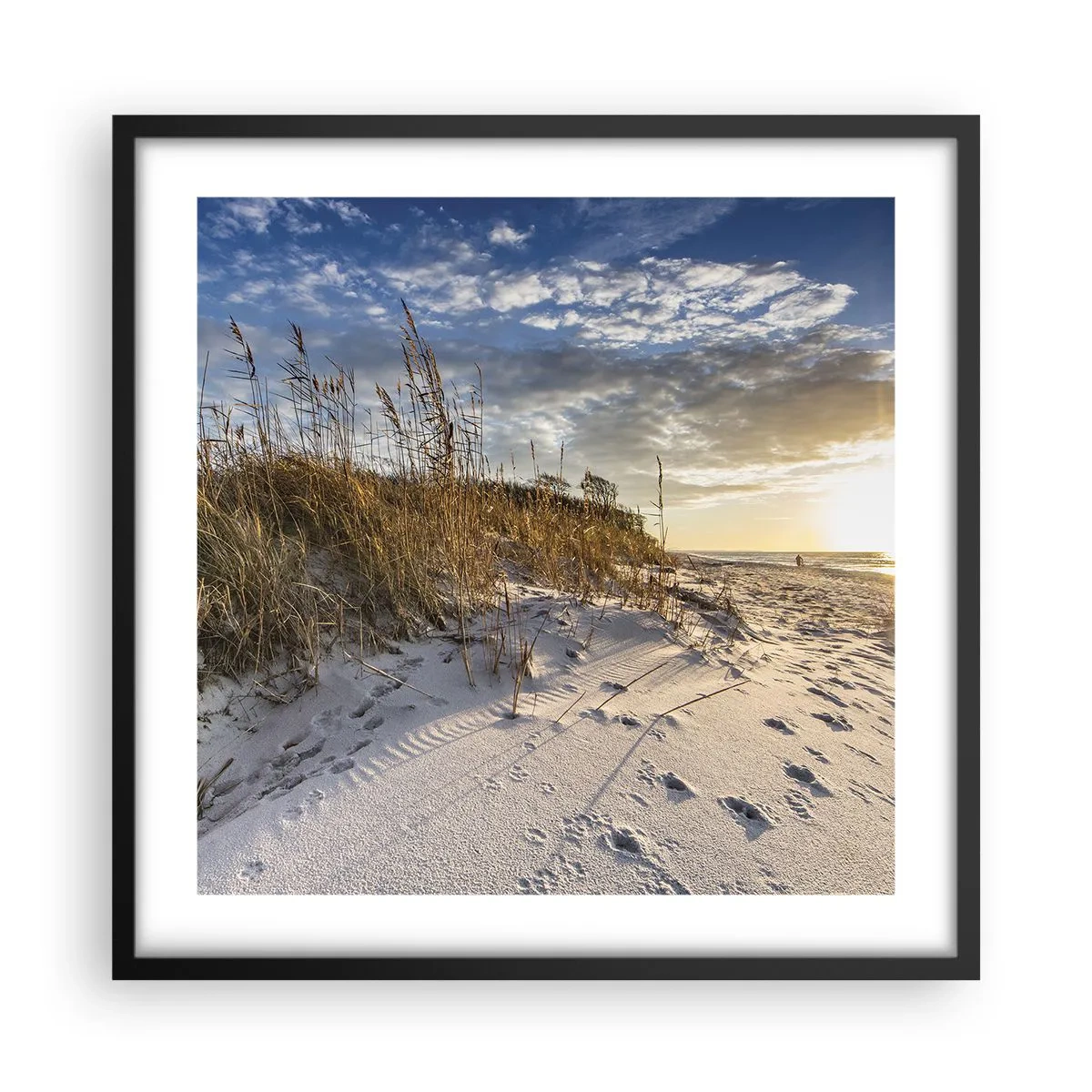 Plakat w czarnej ramie - Zaproszenie na spacer - 50x50 cm