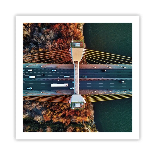 Plakat - ZA wodami, za lasami - 60x60 cm