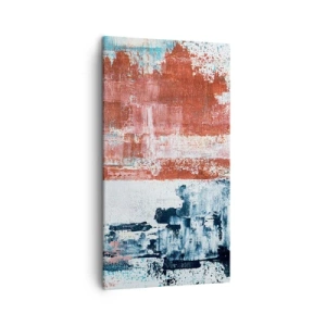 Obraz na płótnie - Abstrakcyjne pół na pół - 45x80 cm