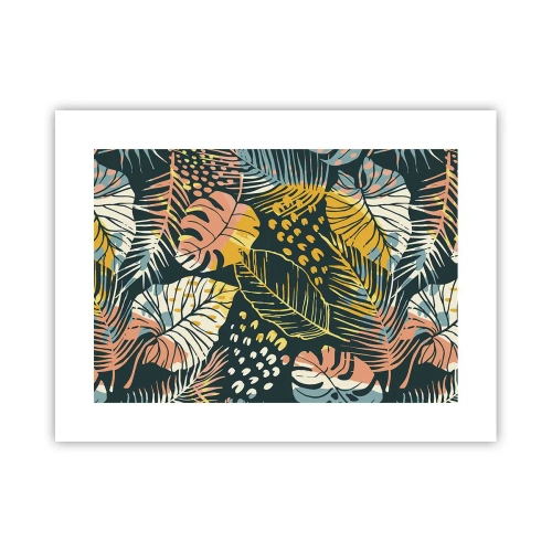 Plakat - Liściasta fantazja - 40x30 cm