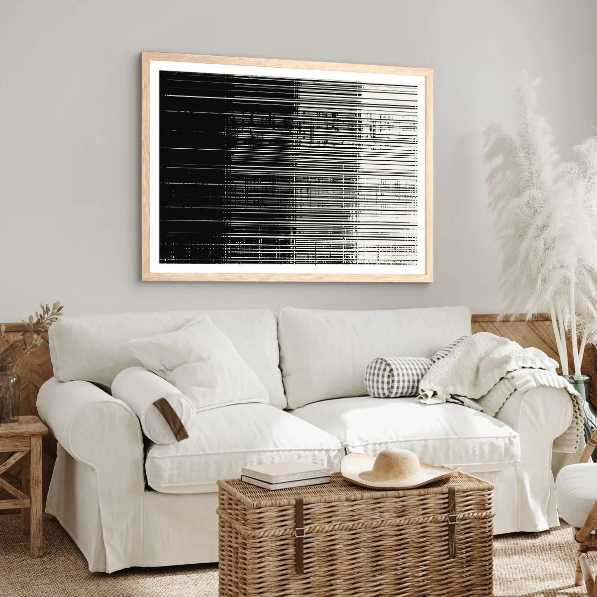 Plakat w ramie jasny dąb - Fale i drgania - 50x40 cm