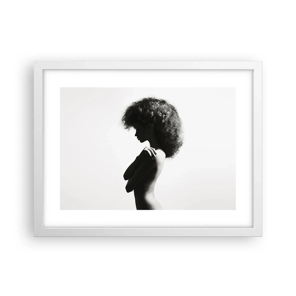 Plakat w białej ramie - Jak kwiat na smukłej łodydze - 40x30 cm