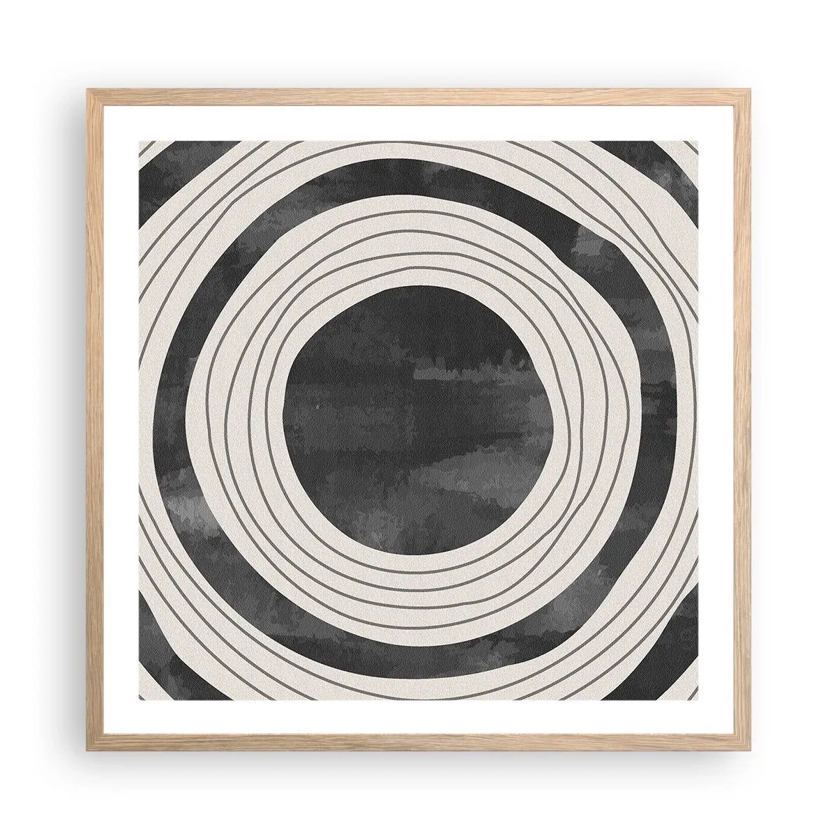 Plakat w ramie jasny dąb - W samo sedno - 60x60 cm